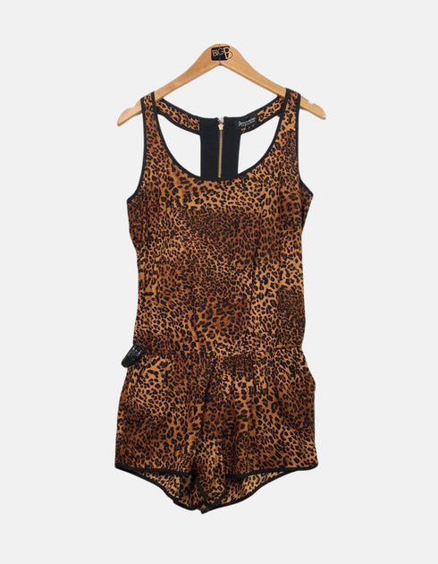 Leopard Print Sleeveless Romper for Women
