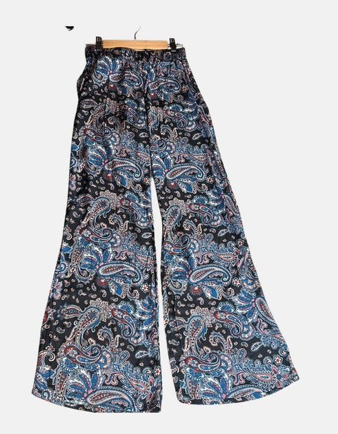 Bohemian Paisley Wide-Leg Pants