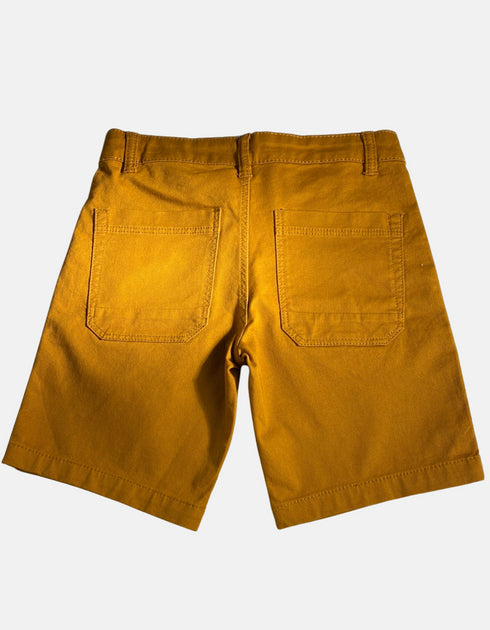 Boys' Mustard Drawstring Cargo Shorts