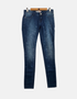 Floral-Embroidered Slim Fit Denim Jeans