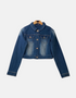 Classic Faded Cropped Denim Jacket