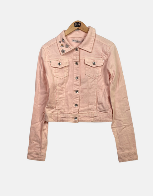 Pink denim jacket Stone FM