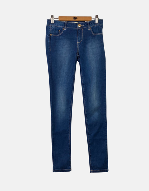 Distressed Straight-Leg Denim Jeans with Heavy Rips