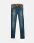 Distressed Light-Wash Skinny Jeans