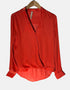 Crimson Silk Blouse