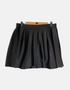 Black Pleated A-Line Mini Skirt