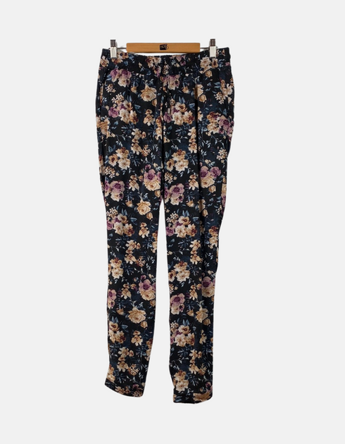 Floral Print Elastic Waist Jogger Pants