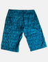 Azure Leaf Print Shorts