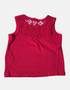 Baby Ribbed Sleeveless Top in Vibrant Red