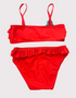 Radiant Ruffles Red Two-Piece Swim Set 