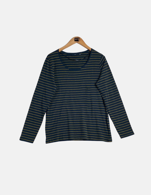 Navy Striped Long-Sleeve Tee