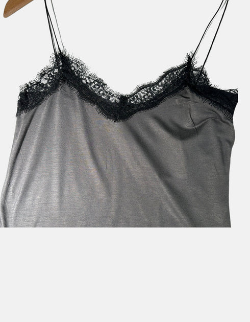 Midnight Lace-Trimmed Camisole