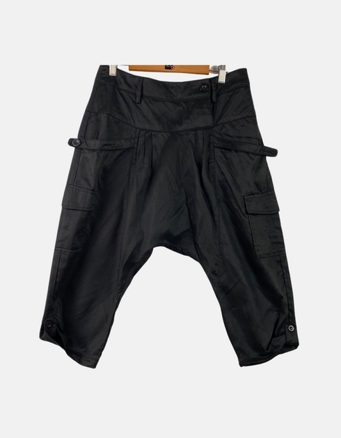Unisex Black Cargo Harem Pants