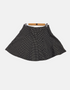 Black and White Polka Dot Flared Skirt