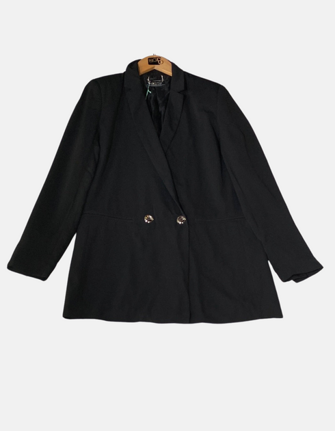 Classic Black Double-Breasted Blazer