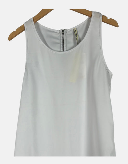 Sleek Silver Zip-Back Tank