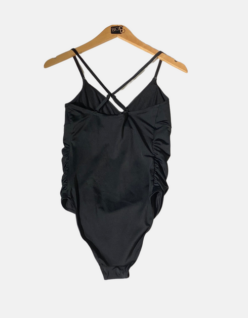 Sleek Black One-Piece Swimsuit
