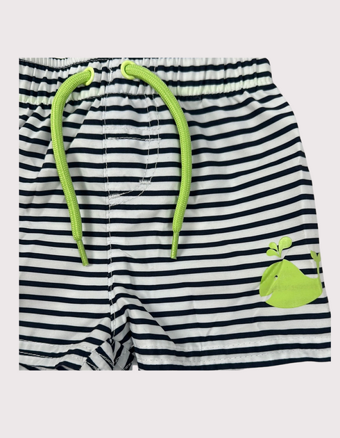 Nautical Neon Lime Swim Trunks