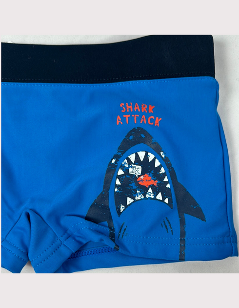Deep Blue Shark Swim Trunks