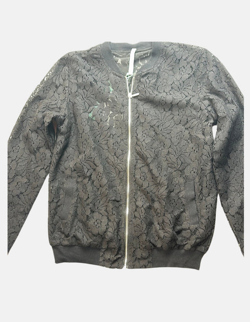Luxe Lace Bomber Jacket