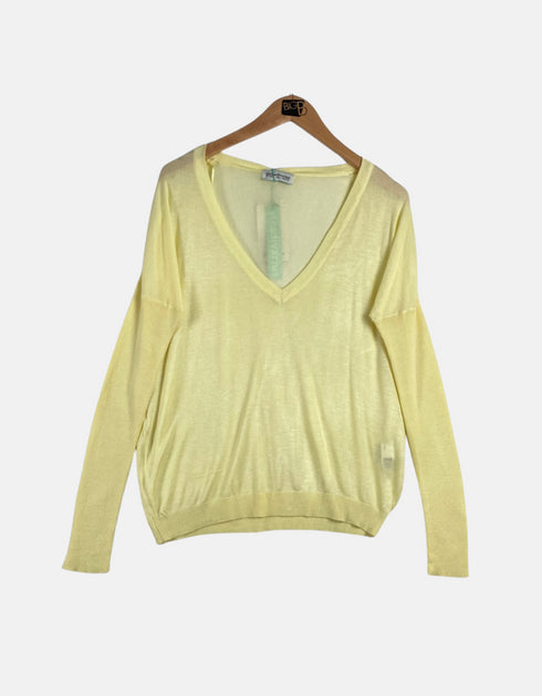 Lightweight V-Neck Sweater for Women – Yellow