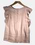 Peach Pleat and Lace Blouse