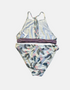 Tropical Print High-Neck Baby Bikini Set