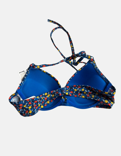 Vibrant Print Halter Bikini Top