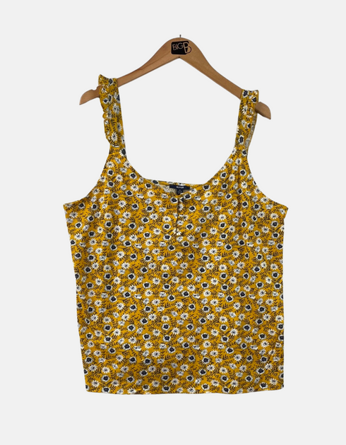Floral Print Ruffled Strap Top For Women