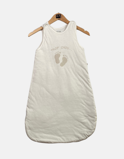 Baby White Sleep Sack with "Trop Chou" Design