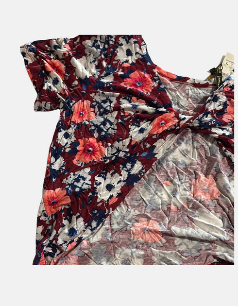 Floral Knot-Front Top