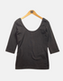Essential Black 3/4 Sleeve Scoop Neck Top