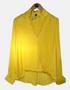 Women's Long-Sleeve V-Neck Satin Blouse