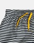 Nautical Striped Swim Shorts – Black and White
