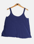 Embroidered Floral Tank Top for Women – Navy Blue