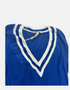 Royal Blue Varsity V-Neck Sweater