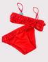 Radiant Ruffles Red Two-Piece Swim Set 