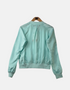 Mint Green Lightweight Zip-Up Bomber Jacket