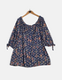 Navy Floral Off-Shoulder Blouse