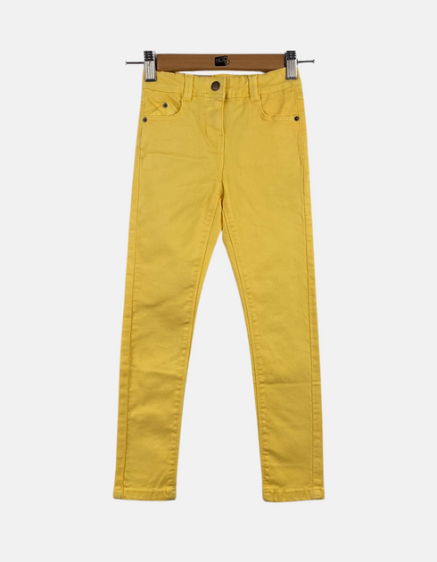 Bright Yellow Skinny Jeans for Kid Girls – Casual Fit