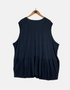 Sleeveless Navy Tunic with Embroidered Floral Detail