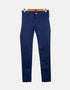 Navy Blue Slim-Fit Casual Pants