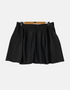 Black Pleated A-Line Mini Skirt