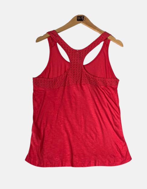 Racerback Eyelet Detail Tank Top