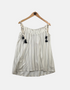 Boho Striped Off-Shoulder Dress with Tassel Details