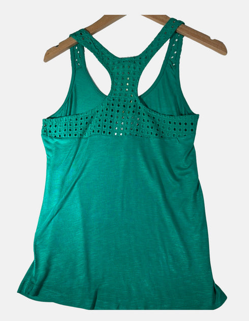 Green Sleeveless Racerback Tank Top