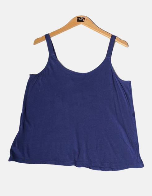Embroidered Floral Tank Top for Women – Navy Blue
