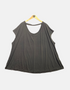 Casual Black Open-Back T-Shirt