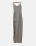 Gray colour long dress FM