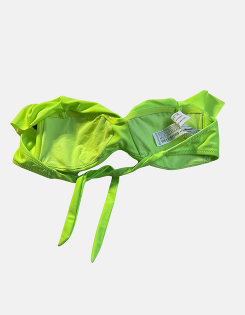 Neon Green Bandeau Bikini Top